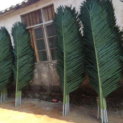 Kundengebundene große 8m Höhen-künstliche zitronengelbe Algen-Kokosnuss-Palme für Dekoration im Freien