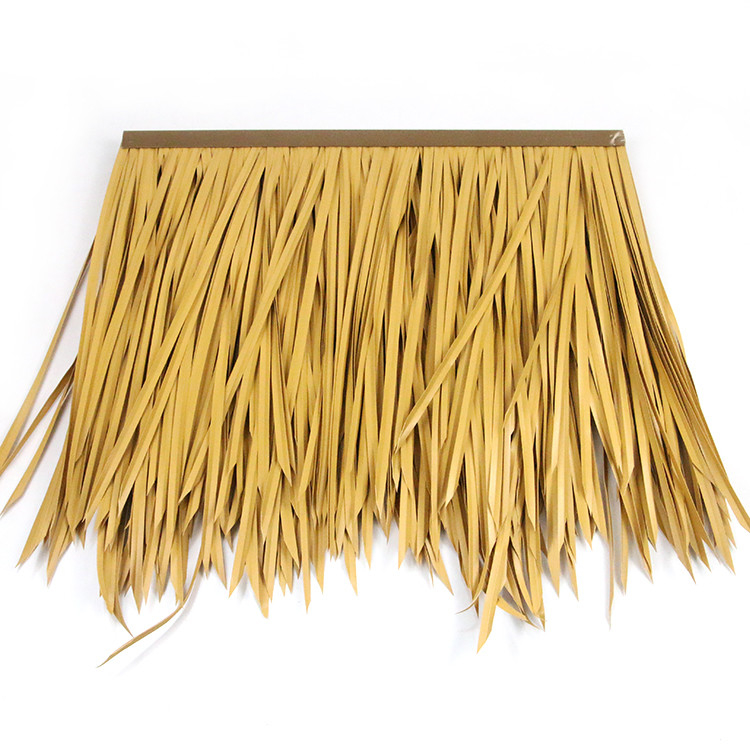 Dekoratives hellgelbes Strohdach Cabana-PVC-Dach-tropische Regenschirm-Dachplatte