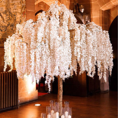 ODM-Glyzinie-gefälschte Blumen-Bäume, Fiberglas Faux-Glyzinie-Baum für Innen