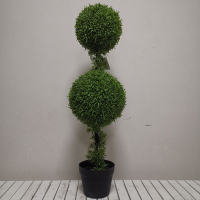 Dajia 4 Fuß-künstlicher Baum, Faux-Buchsbaum-Bälle im Freien mit 15 Jahren Lebensdauer-